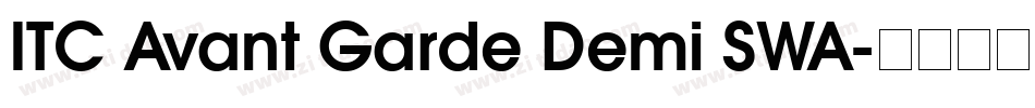 ITC Avant Garde Demi SWA字体转换